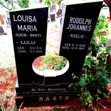 RAATH Rudolph Johannes 1920-1987 & Louisa Maria SMIT 1918-2009