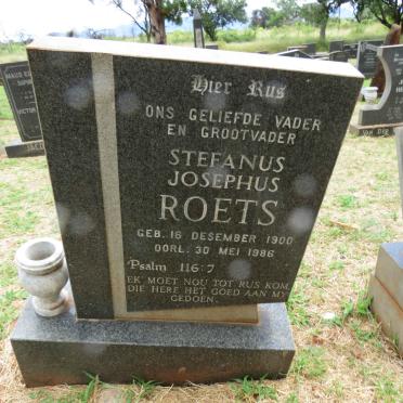 ROETS Stefanus Josephus 1900-1986