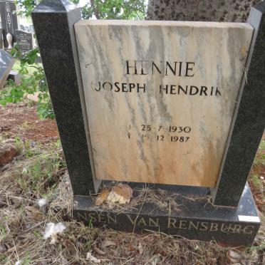 RENSBURG Joseph Hendrik, Jansen van 1930-1987