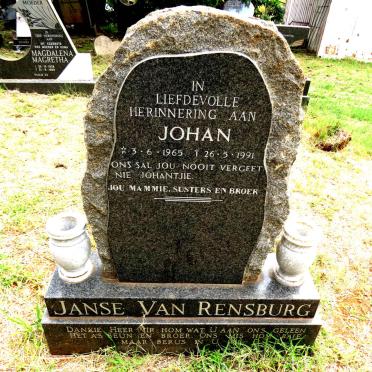 RENSBURG Johan, Janse van 1965-1991