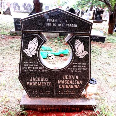 RAUTENBACH Jacobus Rademeyer 1909-1995 & Hester Magdalena Catharina 1912-1996