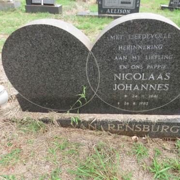 RENSBURG Nicolaas Johannes, van 1941-1982