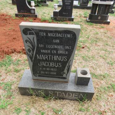 STADEN Marthinus Jacobus, van 1933-1986