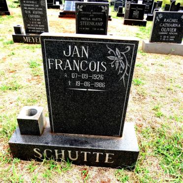 SCHUTTE Jan Francois 1926-1986