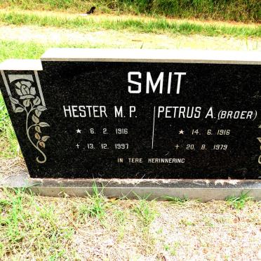 SMIT Petrus A. 1916-1979 & Hester M.P. 1916-1997