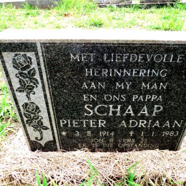 SCHAAP Pieter Adriaan 1914-1983