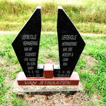 STRAATEN Barry, van 1932-2002 & Rina 1936-2016