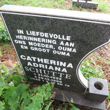 SCHUTTE Catherina Adriana 1922-1999