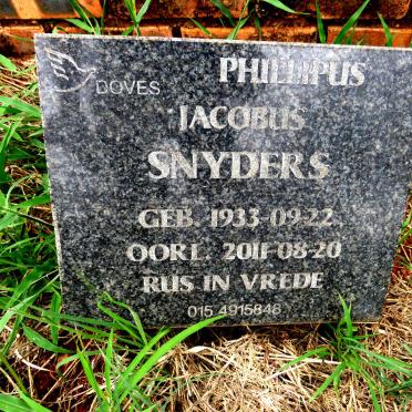 SNYDERS Phillipus Jacobus 1933-2011