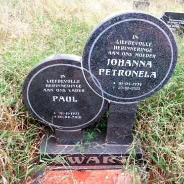 SWART Paul 1933-2010 & Johanna Petronela 1934-2023