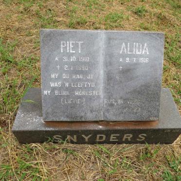 SNYDERS Piet 1910-1990 & Alida 1916-