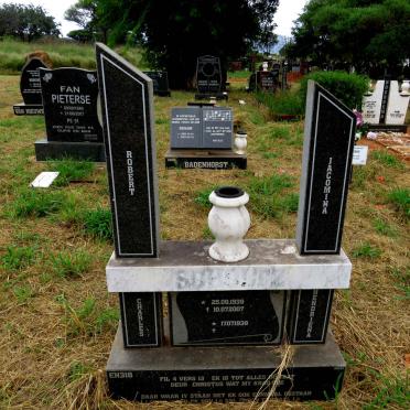 SCHOLTZ Robert Charles 1939-2007 & Jacomina Hendriena 1938-