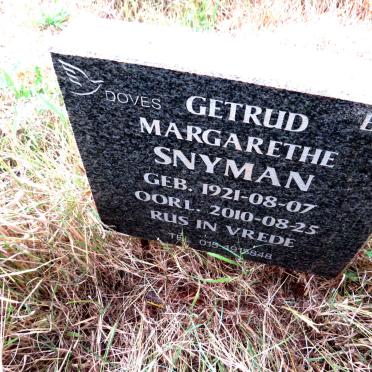SNYMAN Getrud Margarethe 1921-2010