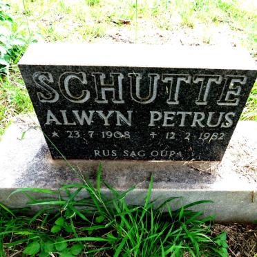 SCHUTTE Alwyn Petrus 1908-1982
