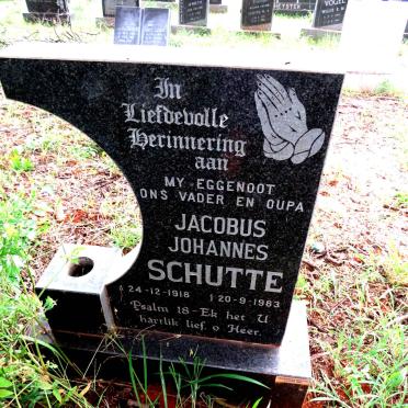 SCHUTTE Jacobus Johannes 1918-1983