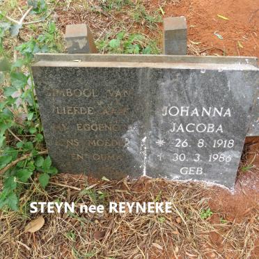 STEYN Johanna Jacoba nee REYNEKE 1918-1986