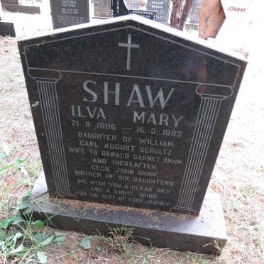 SHAW Ilva Mary nee SCHULTZ 1906-1993