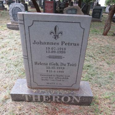 THERON Johannes Petrus 1918-1998 & Helena DU TOIT 1919-1999
