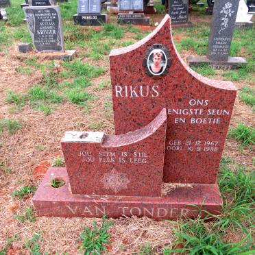 TONDER Rikus, van 1967-1988