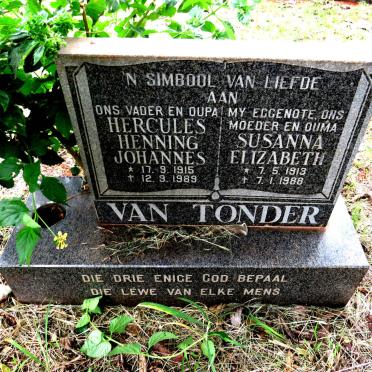 TONDER Hercules Henning Johannes, van 1915-1989 & Susanna Elizabeth 1913-1988