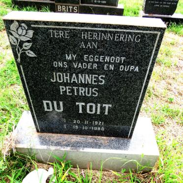 TOIT Johannes Petrus, du 1921-1980