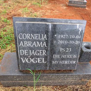 VOGEL Cornelia Abrama de Jager 1927-2010