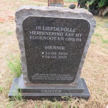 VENTER Hennie 1950-2005