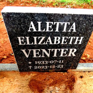 VENTER Aletta Elizabeth 1933-2023