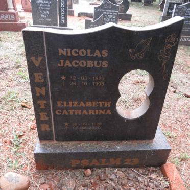VENTER Nicolas Jacobus 1926-1998 & Elizabeth Catharina 1928-2020