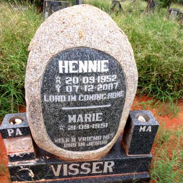 VISSER Hennie 1952-2007 & Marie 1951-