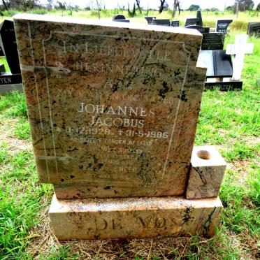 VOS Johannes Jacobus, de 1928-1985