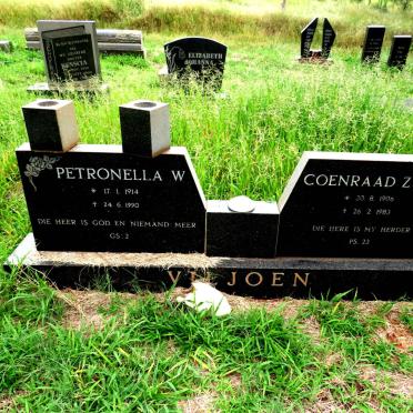 VILJOEN Coenraad Z.J. 1906-1983 & Petronella W. 1914-1990