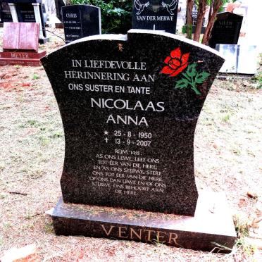 VENTER Nicolaas Anna 1950-2007