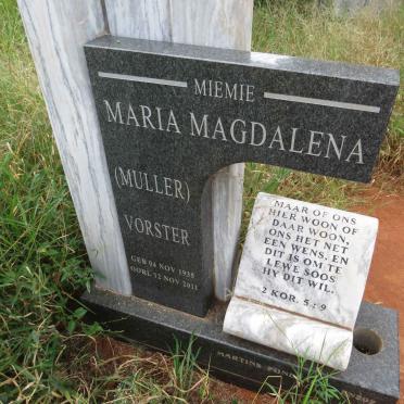 VORSTER Maria Magdalena MULLER 1935-2011