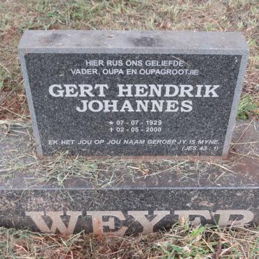 WEYERS Gert Hendrik Johannes 1929-2000