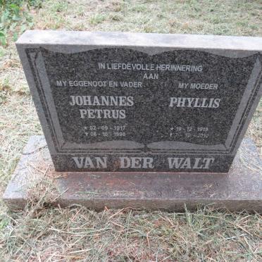 WALT Johannes Petrus, van der 1917-1998 & Phyllis 1919-2010