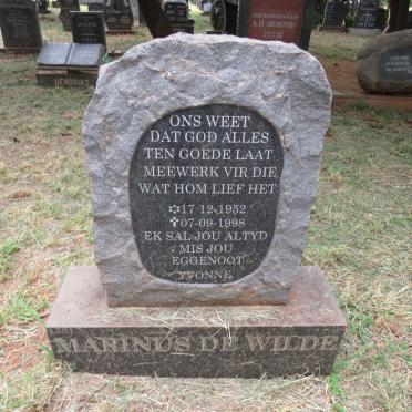 WILDE Marinus, de 1952-1998