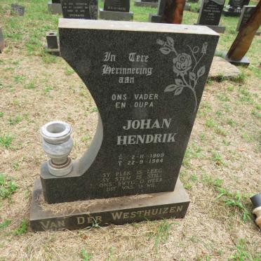 WESTHUIZEN Johan Hendrik, van der 1909-1984