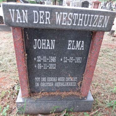 WESTHUIZEN Johan, van der 1946-2012 & Elma 1951-