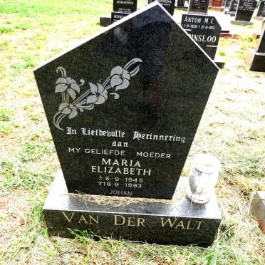 WALT Maria Elizabeth, van der 1945-1993