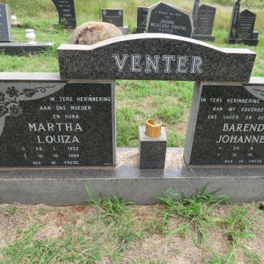 VENTER Barend Johannes 1918-1982 & Martha Louiza 1923-1983