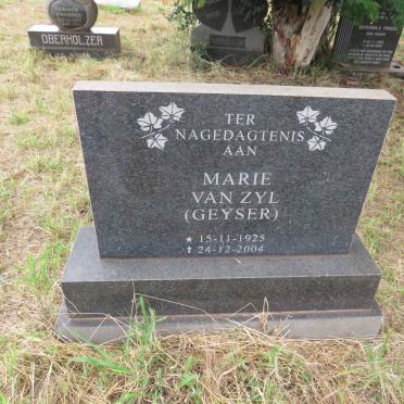 ZYL Marie, van nee GEYSER 1925-2004