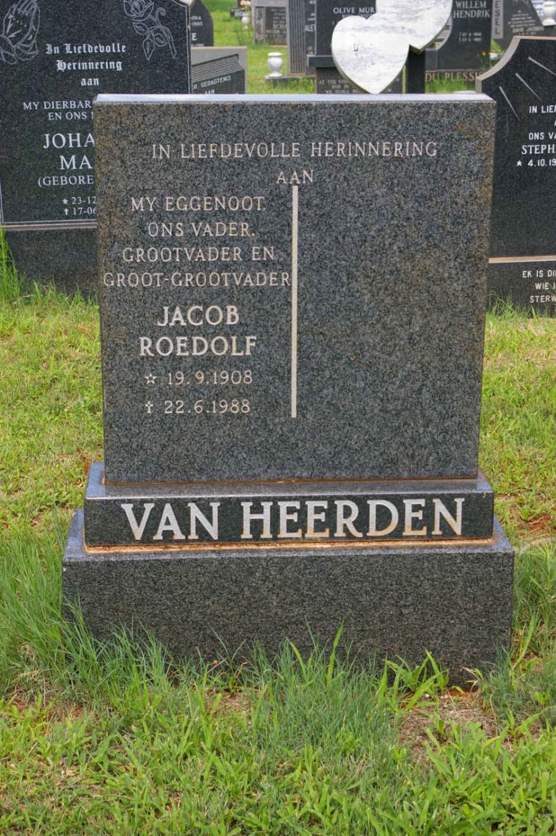 HEERDEN Jacob Roedolf, van 1908-1988