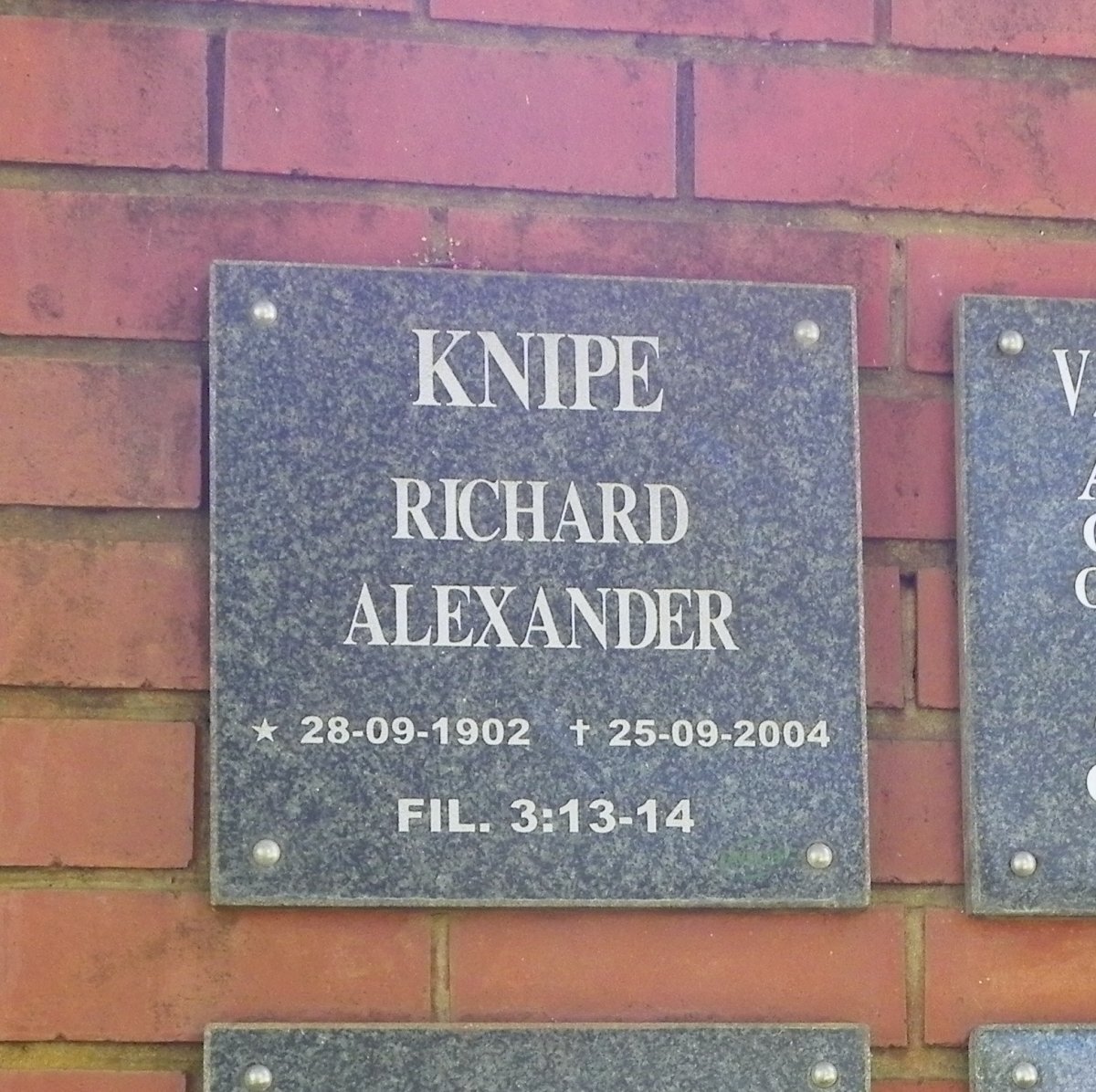 KNIPE Richard Alexander 1902-2004