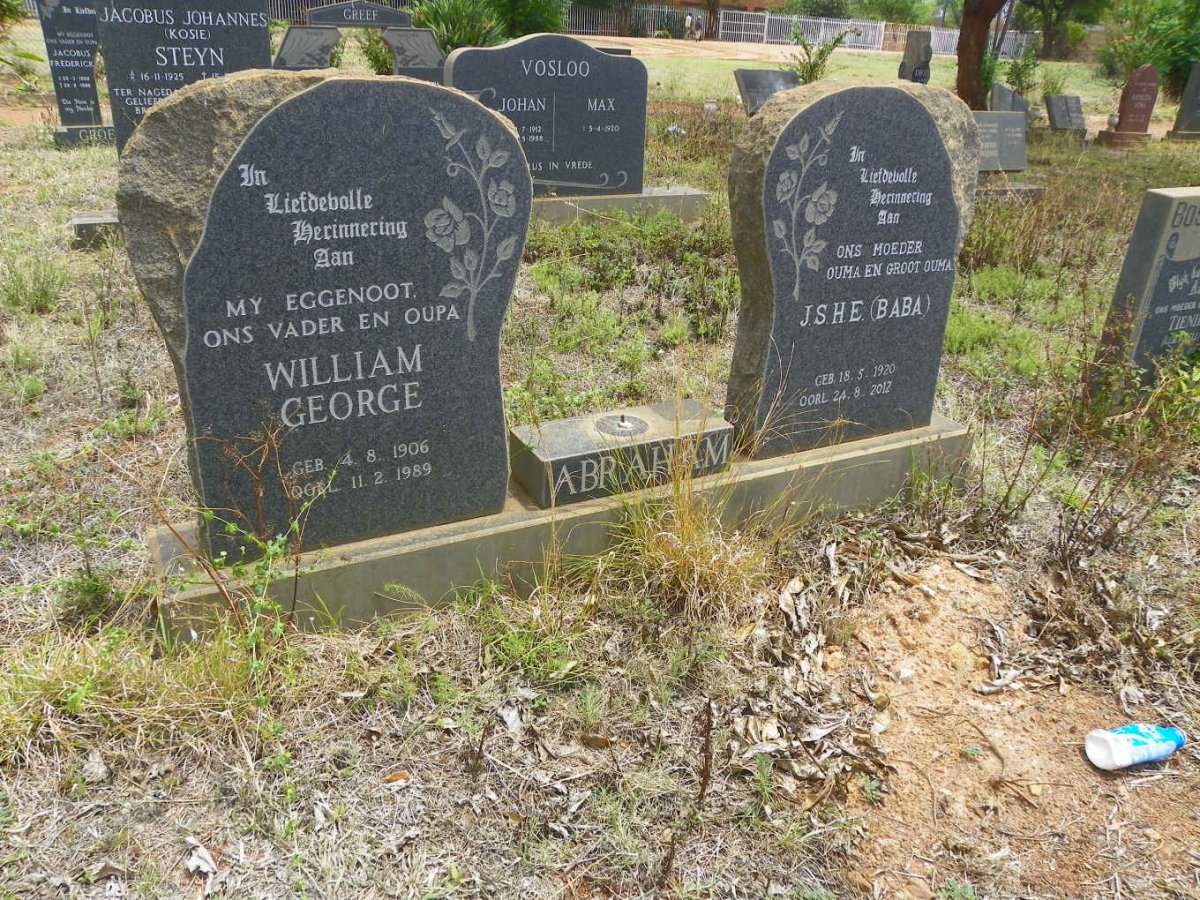 ABRAHAM William George 1906-1989 &amp; J.S.H.E. 1920-2012
