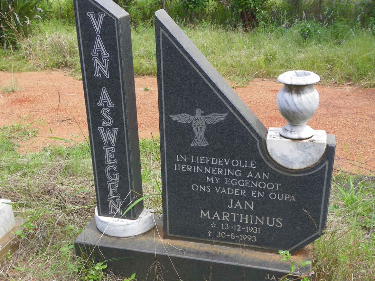 ASWEGEN Jan Marthinus, van 1931-1993