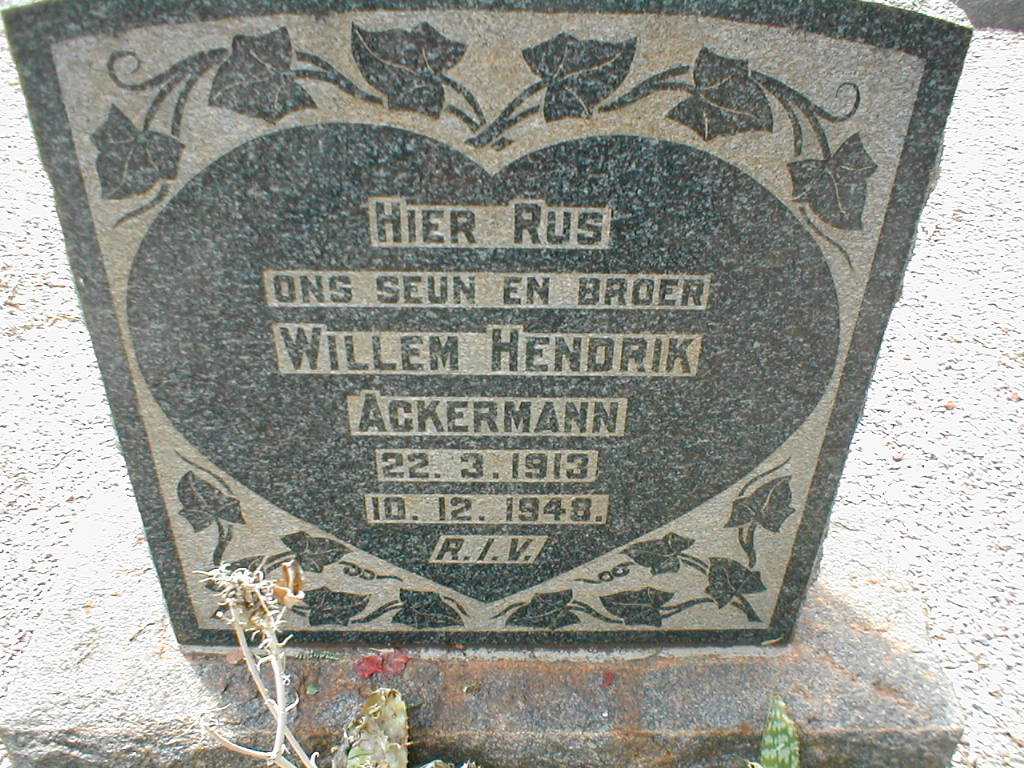 ACKERMANN Willem Hendrik 1913-1948
