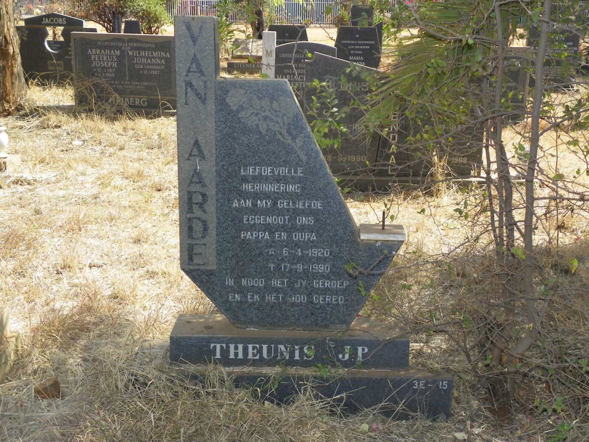 AARDE Theunis J.P., van 1920-1990