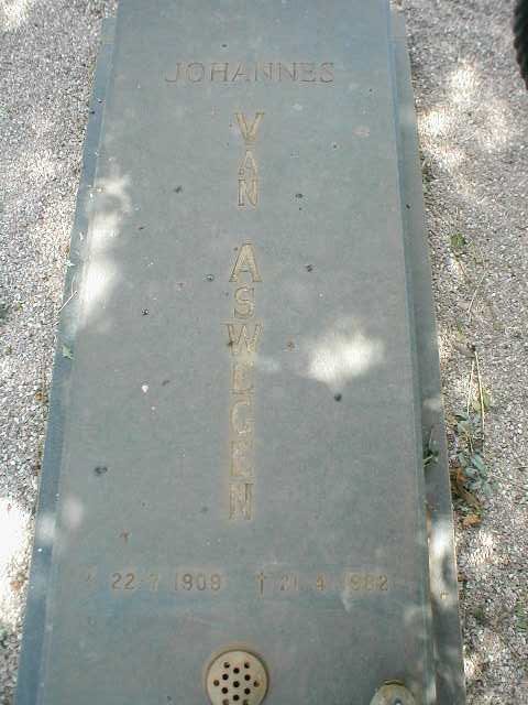 ASWEGEN Johannes, van 1909-1982