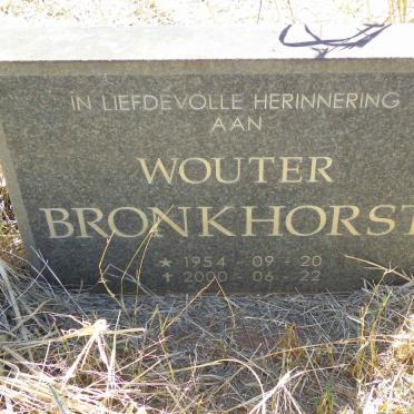 BRONKHORST Wouter 1954-2000